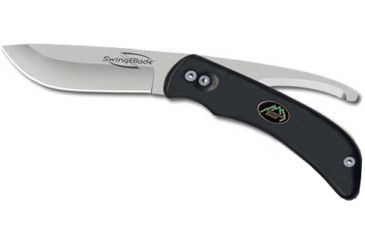 Image of Outdoor Edge Cutlery Swingblade Skinner/Gut Hook Blade, Black, Clampack, 3.6in. Skinning Blade,3.2in. Gutting Blade, 101998