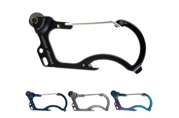 Image of Outdoor Element Firebiner 1, Aurora, Black, Blue, Silver