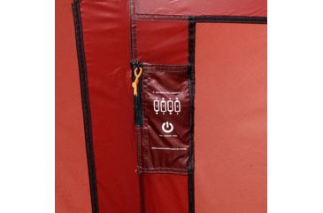 Image of Outdoor Products 8 Person Hexagon Tent With Led Lighted Poles, Orange/Maroon, 50029