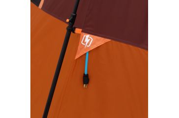 Image of Outdoor Products 8 Person Hexagon Tent With Led Lighted Poles, Orange/Maroon, 50029