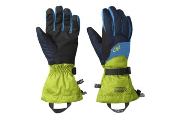 Image of Outdoor Research Adrenaline Gloves - Mens, Night/Lemongrass/Tahoe, Extra Large 243248-1159009