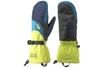 Image of Outdoor Research Adrenaline Mitts - Men's-Large-Night/Lemongrass/Tahoe