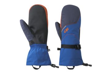 Image of Outdoor Research Adrenaline Mitts - Mens, Cobalt/Naval Blue/Burnt Orange, Medium, 2432401322007