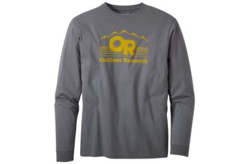 Image of Outdoor Research Advocate L/S Tee - Mens, Charcoal, Small, 2732880890006