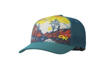 Image of Outdoor Research Alpenglimmer Trucker Hat, Peacock, One Size, 2692740313222