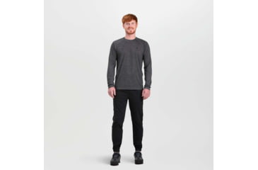 Image of Outdoor Research Alpine Onset Merino 150 Crew - Mens, Charcoal Heather, Small, 2832110893006