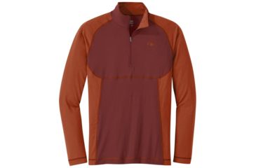 Image of Outdoor Research Alpine Onset Zip Top - Mens, Firebrick/Burnt Orange, Large, 2681291382008