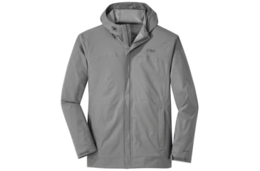 Image of Outdoor Research Apollo Stretch Rain Jacket - Mens, Light Pewter, Extra Large, 2743941564009