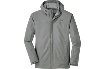 Image of Outdoor Research Apollo Stretch Rain Jacket - Mens, Pebble/Lt Pw, Medium, 2743941844007