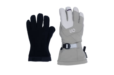 Image of Outdoor Research Arete Modular Gore-Tex Gloves - Womens, Pro Khaki/Oyster, Large, 3221632800008