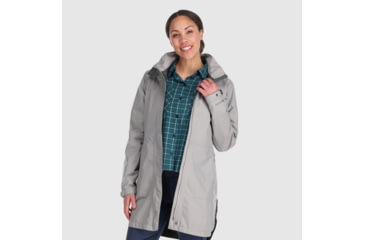 Image of Outdoor Research Aspire Trench - Women's, Large, Ash, 2876220920008