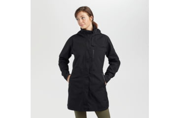 Image of Outdoor Research Aspire Trench - Women's, Small, Black, 2876220001006