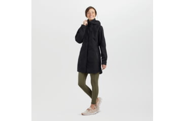 Image of Outdoor Research Aspire Trench - Women's, Small, Black, 2876220001006