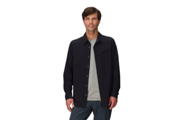 Image of Outdoor Research Astroman Long Sleeve Sun Shirt - Mens, Black, Large, 2822790001008