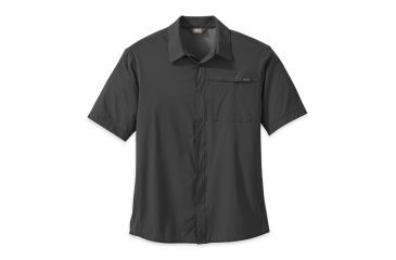 Image of Outdoor Research Astroman Short Sleeve Sun Shirt, Men's, Charcoal, M 242849-charcoal-M