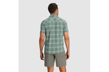 Image of Outdoor Research Astroman Short Sleeve Sun Shirt - Mens, Balsam Plaid, M, 2822782708007