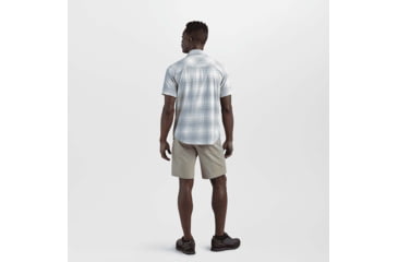 Image of Outdoor Research Astroman Short Sleeve Sun Shirt - Mens, Lead Plaid, Extra Large, 2822781991009