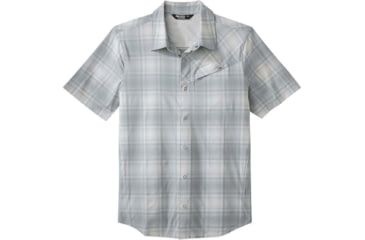 Image of Outdoor Research Astroman Short Sleeve Sun Shirt - Mens, Lead Plaid, Extra Large, 2822781991009
