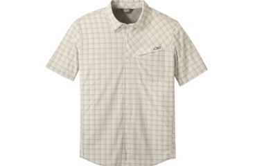 Image of Outdoor Research Astroman Short Sleeve Sun Shirt - Mens, Sand, Small, 2744130910006