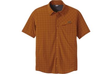 Image of Outdoor Research Astroman Short Sleeve Sun Shirt - Mens, Umber, Large, 2744131778008