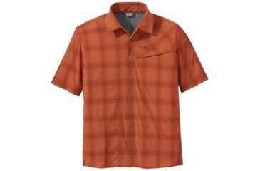 Image of Outdoor Research Astroman Sort Sleeve Sun Shirt - Mens, Burnt Orange, Small, 2692240551006