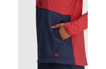 Image of Outdoor Research Astroman Sun Hoodie - Womens, Rhubarb/Naval Blue, XL, 2799812335009