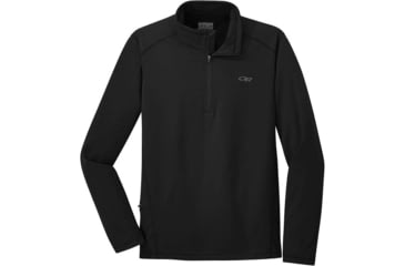 Image of Outdoor Research Baritone Quarter Zip - Mens, Black, Small, 2714570001006