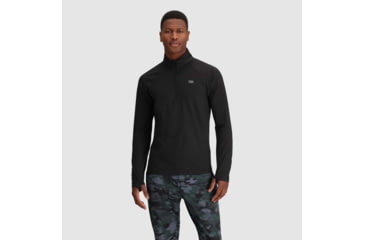 Image of Outdoor Research Baritone Quarter Zip - Mens, Black, 2XL, 3004980001010