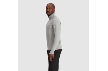 Image of Outdoor Research Baritone Quarter Zip - Mens, Light Pewter Heather, Extra Large, 3004981811009