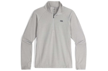 Image of Outdoor Research Baritone Quarter Zip - Mens, Light Pewter Heather, Extra Large, 3004981811009