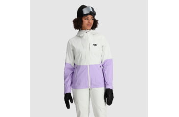Image of Outdoor Research Carbide Jacket - Womens, Snow/Lavender, Large, 2775812558008