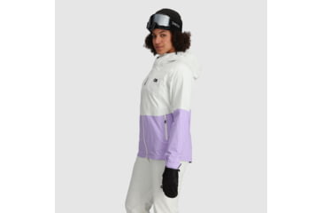 Image of Outdoor Research Carbide Jacket - Womens, Snow/Lavender, Large, 2775812558008