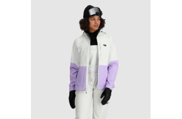 Image of Outdoor Research Carbide Jacket - Womens, Snow/Lavender, Large, 2775812558008