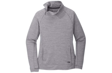 Image of Outdoor Research Chain Reaction Quarter Zip - Womens, Lt Pwtr Hthr, Extra Large, 2776081811009