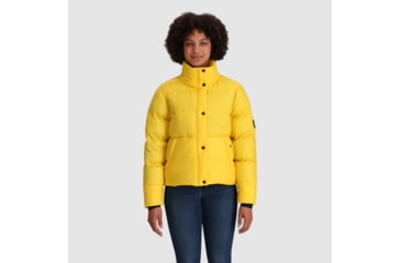 Image of Outdoor Research Coldfront Down Jacket - Womens, Saffron, Medium, 2832011187007