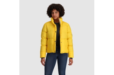 Image of Outdoor Research Coldfront Down Jacket - Womens, Saffron, Medium, 2832011187007