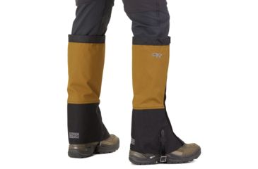 Image of Outdoor Research Crocodile Gaiters - Mens, Ochre/Black, Small, 2431181702006