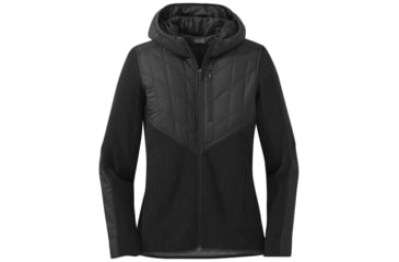 Image of Outdoor Research Cyprus Full Zip Hoody - Womens, Black Heather, Medium, 2714800012007