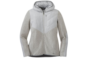 Image of Outdoor Research Cyprus Full Zip Hoody - Womens, Pebble Heather, Medium, 2714801641007