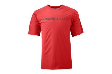 Image of Outdoor Research Echo Graphic Tee, T-Shirt - Mens, Hot Sauce/Charcoal, Medium 244044-0136007