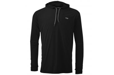 Image of Outdoor Research Echo Hoody, Men's, Black/Pewter, S 244043-black/pewter-S