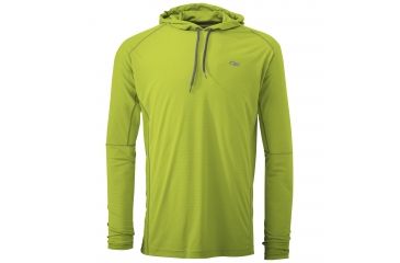 Image of Outdoor Research Echo Hoody, Men's, Lemongrass/Pewter, S 244043-lemgr/pt-S