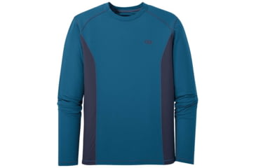 Image of Outdoor Research Echo Long Sleeve Tee - Mens, Cascade/Naval Blue, Small, 2714481957006