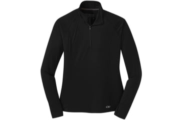 Image of Outdoor Research Echo Quarter Zip - Womens, Black, Large, 2714730001008