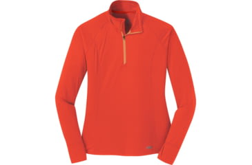 Image of Outdoor Research Echo Quarter Zip - Womens, Lava, Extra Small, 2714730445005