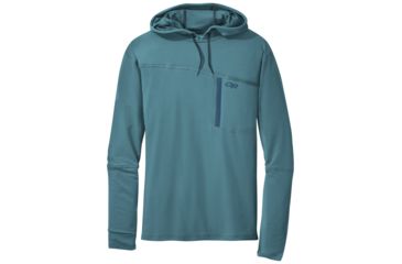 Image of Outdoor Research Ensenada Sun Hoody, Men's, Washed Peacock, M 244048-washed peacock-M