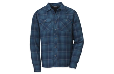 Image of Outdoor Research Feedback Flannel Shirt - Men's-Dark Denim-Small