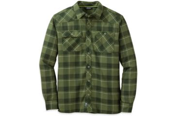 Image of Outdoor Research Feedback Flannel Shirt - Men's-Kale-Small