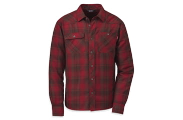 Image of Outdoor Research Feedback Flannel Shirt - Men's-Redwood-Small