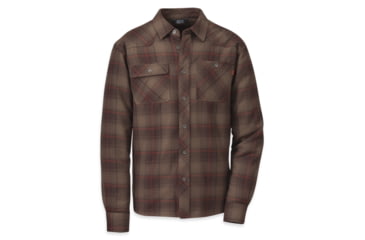 Image of Outdoor Research Feedback Flannel Shirt - Men's-Teak-Small